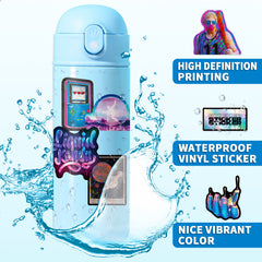 50pcs Holographic Laser Style Stickers for DIY Skateboard Guitar Cup