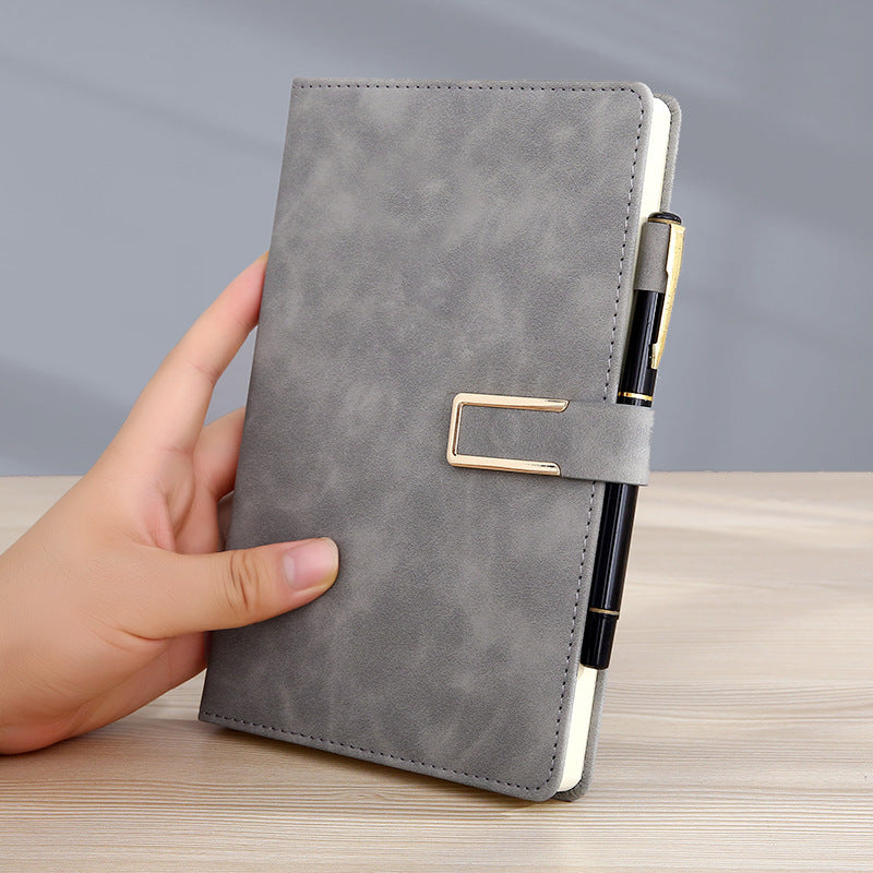 A5 Office Business Notebook Meeting Record Magnetic Snap Book