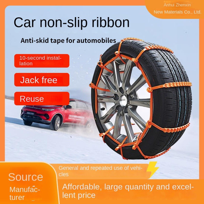10pcs Car Snow Tire Chains Reusable Antiskid Mud Chains Snow Tire Cable