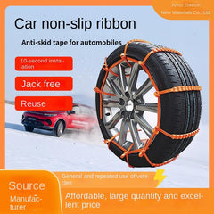10pcs Car Snow Tire Chains Reusable Antiskid Mud Chains Snow Tire Cable