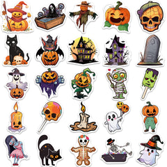 50pcs Halloween Stickers Waterproof Vinyl Sticker For Teen