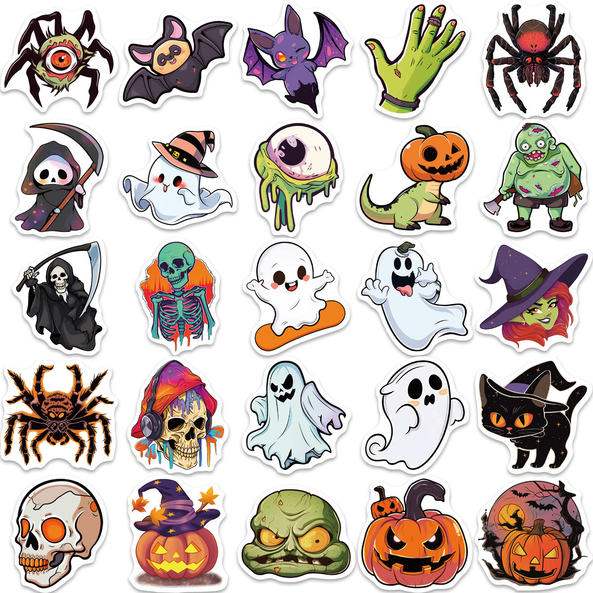 50pcs Halloween Stickers Waterproof Vinyl Sticker For Teen