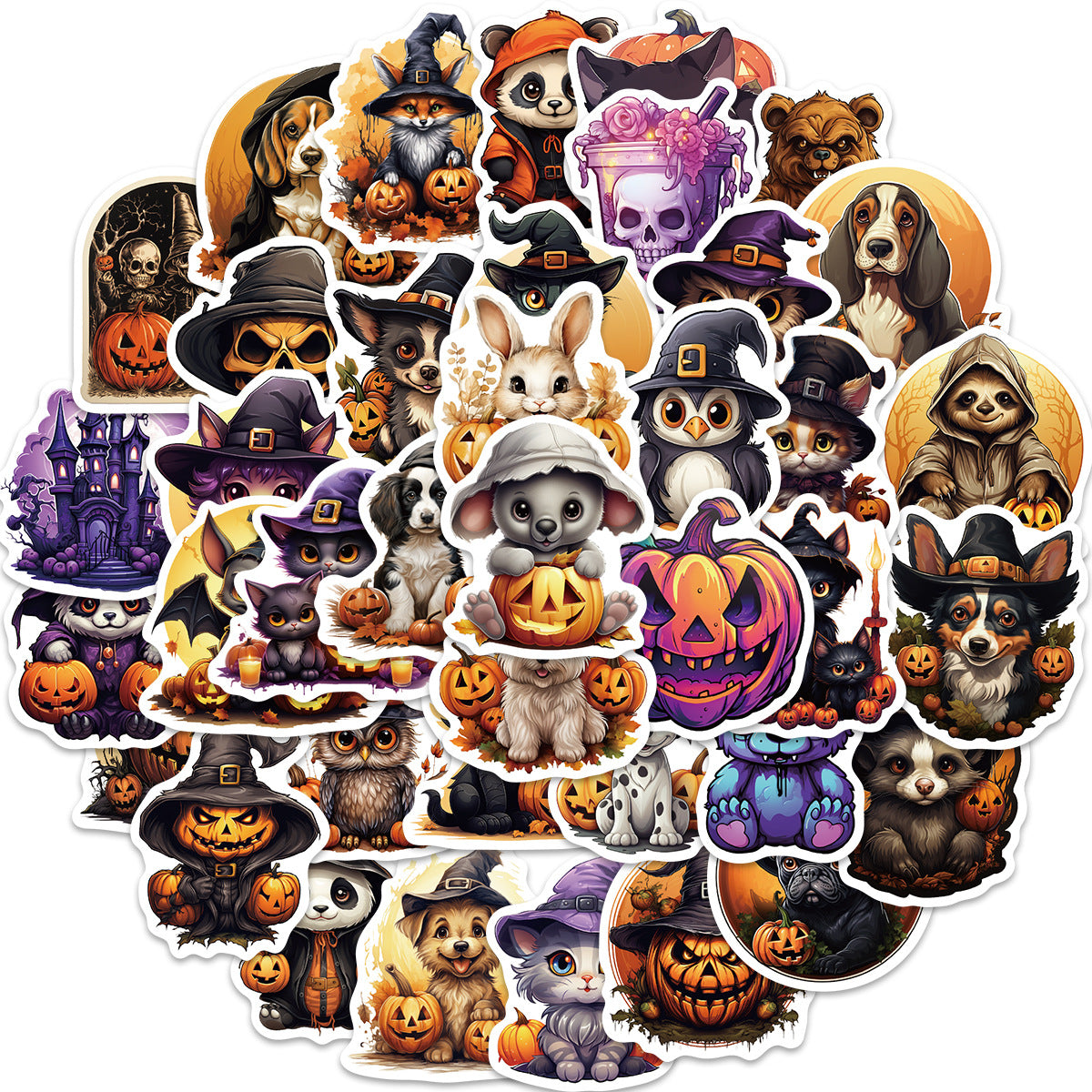 50pcs Halloween Stickers Waterproof Vinyl Sticker For Teen