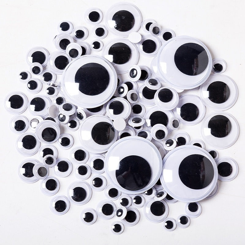 100pcs Colorful Movable Eyes DIY Animal Doll Eyes With Eyelashes
