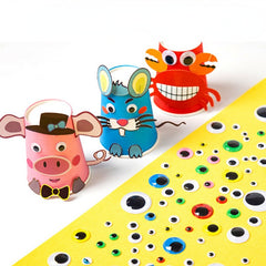 100pcs Colorful Movable Eyes DIY Animal Doll Eyes With Eyelashes