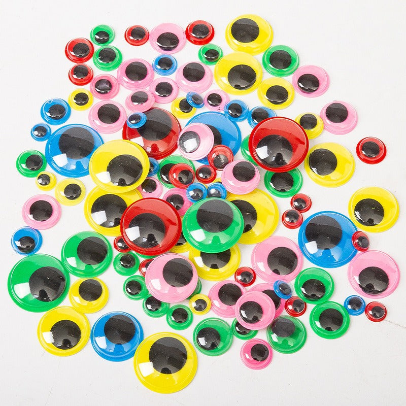 100pcs Colorful Movable Eyes DIY Animal Doll Eyes With Eyelashes