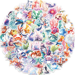 100pcs Ocean Stickers Animal Stickers Sea Animal Stickers For Adult