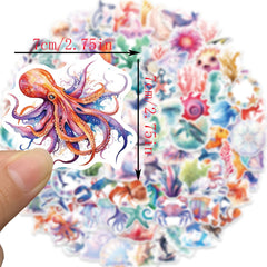 100pcs Ocean Stickers Animal Stickers Sea Animal Stickers For Adult