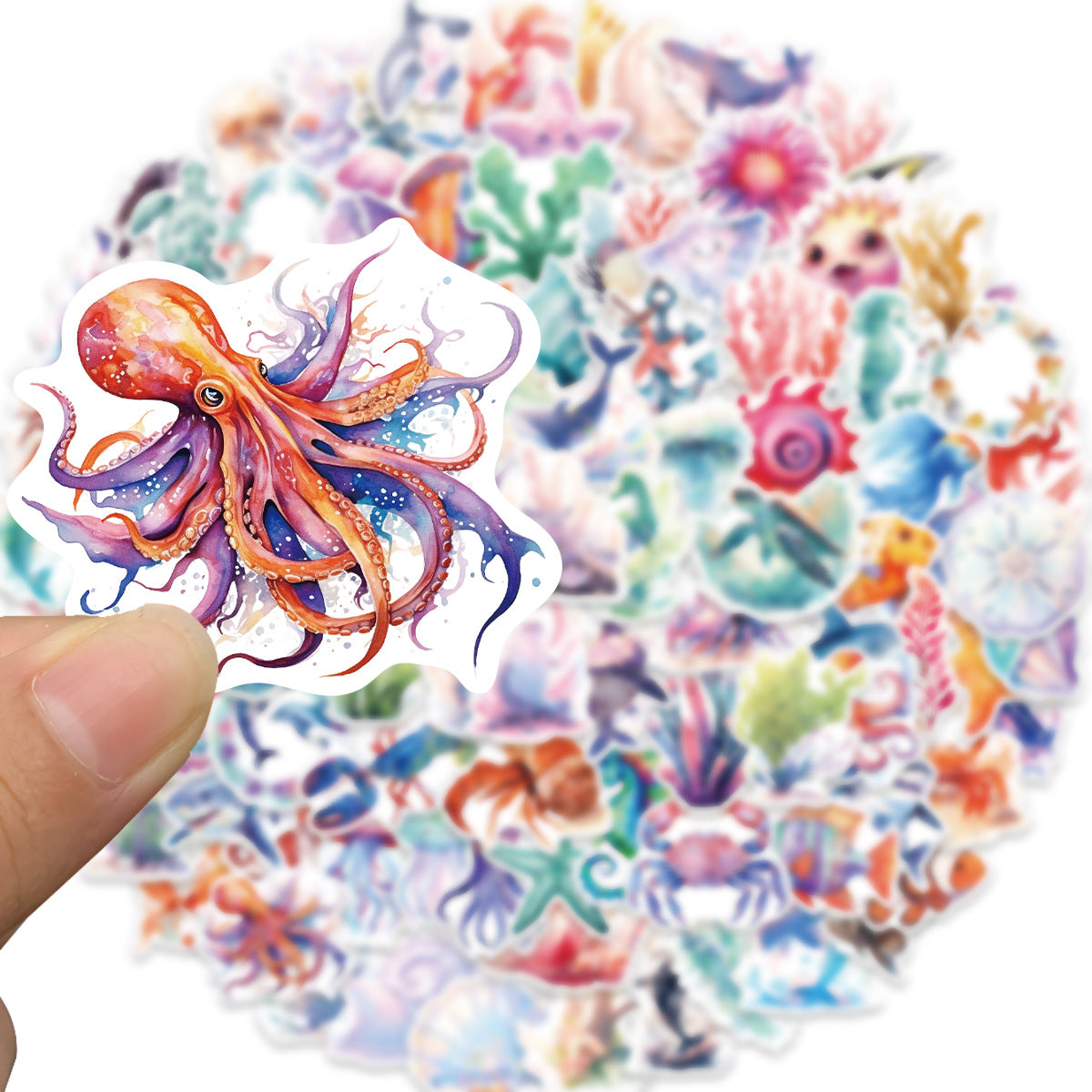 100pcs Ocean Stickers Animal Stickers Sea Animal Stickers For Adult