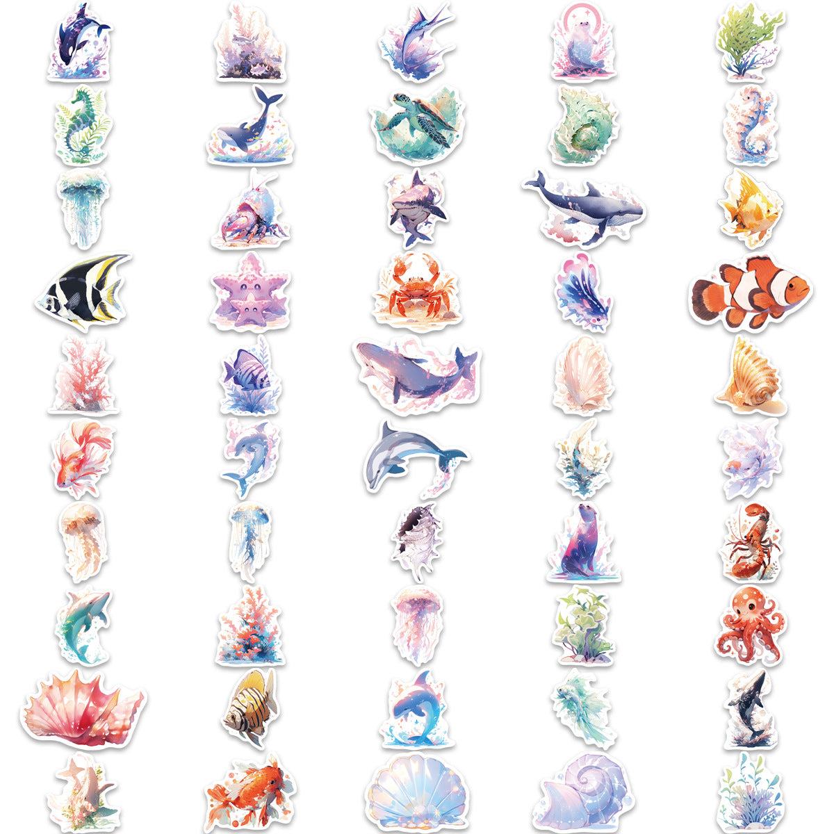 100pcs Ocean Stickers Animal Stickers Sea Animal Stickers For Adult