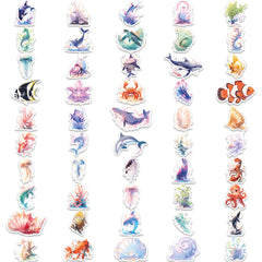 100pcs Ocean Stickers Animal Stickers Sea Animal Stickers For Adult