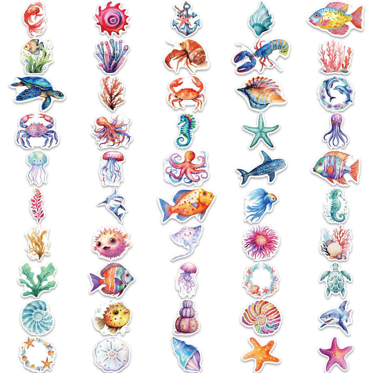 100pcs Ocean Stickers Animal Stickers Sea Animal Stickers For Adult