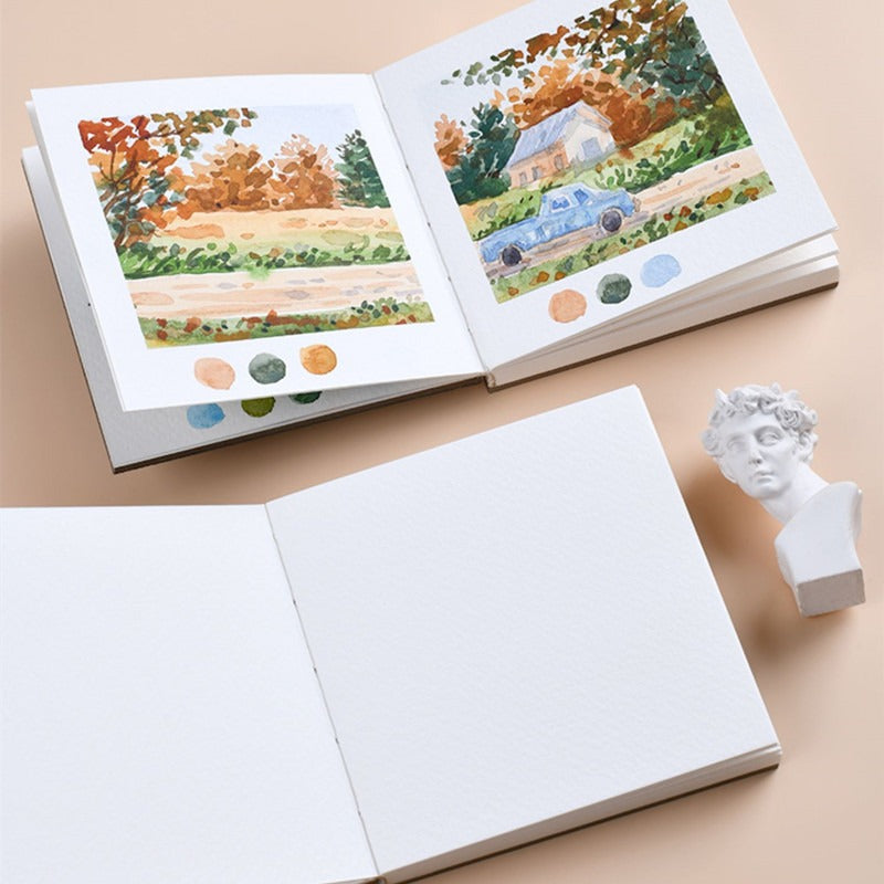 Travel Watercolor Book Medium Texture PU Cover Art Student