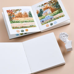 Travel Watercolor Book Medium Texture PU Cover Art Student