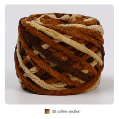 Hand Knitted Woolen Scarf Ice Strip Thread 30m Long Polyester Colorful Yarn