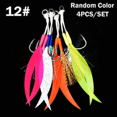 4pc Double Assist Hook Metal Jig Fishing Accessories