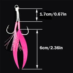 4pc Double Assist Hook Metal Jig Fishing Accessories