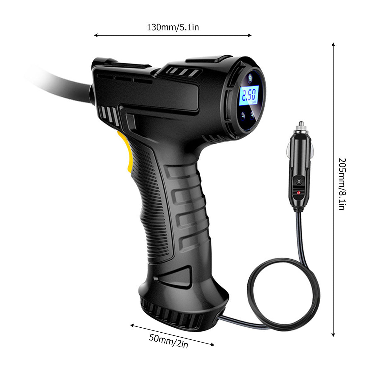 Portable Tyre Inflator 120W Air Compressor - LED Digital Press