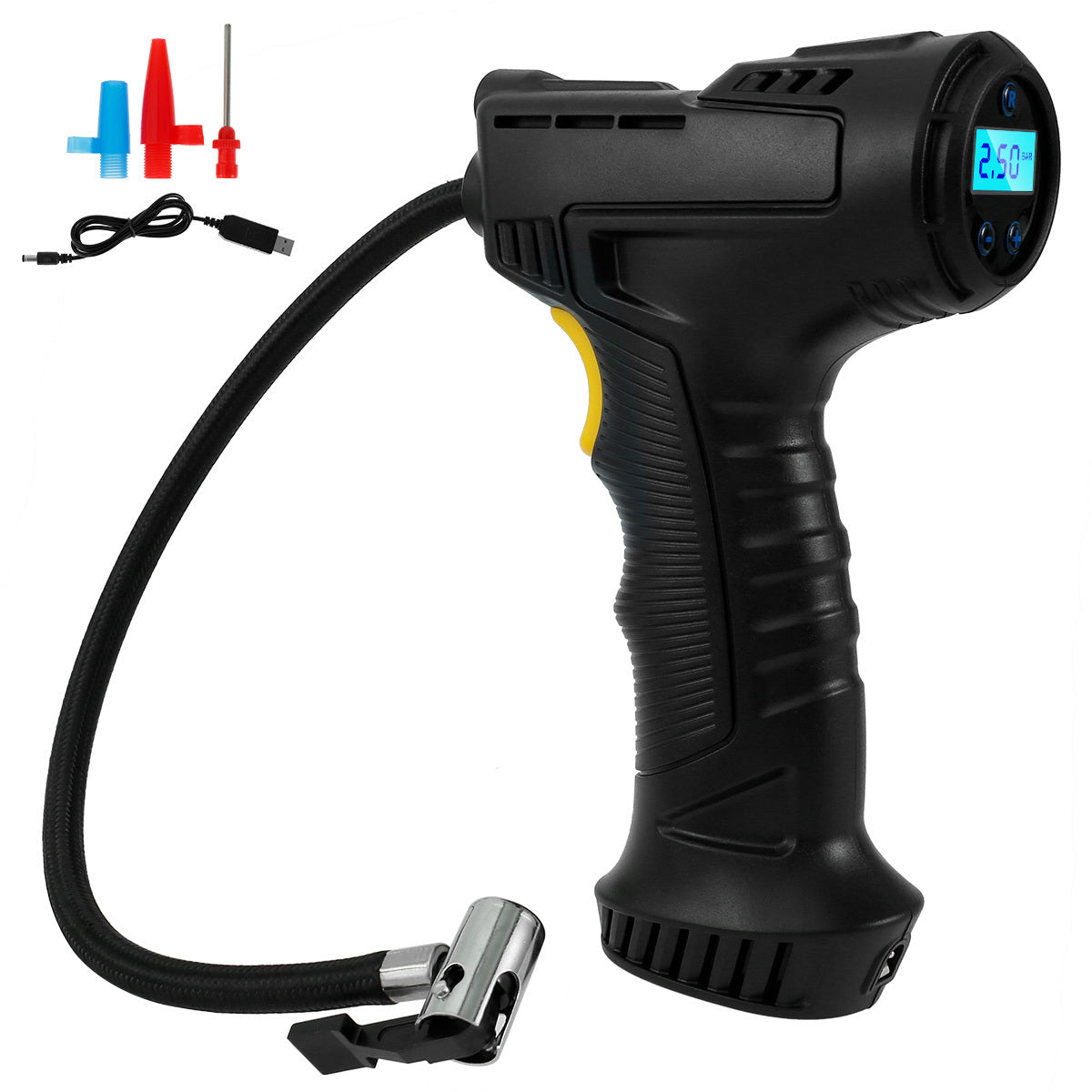Portable Tyre Inflator 120W Air Compressor - LED Digital Press