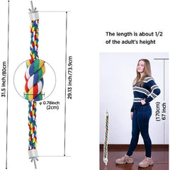 Colorful Rope Bird Stand Parrot Toy Climbing Ladder