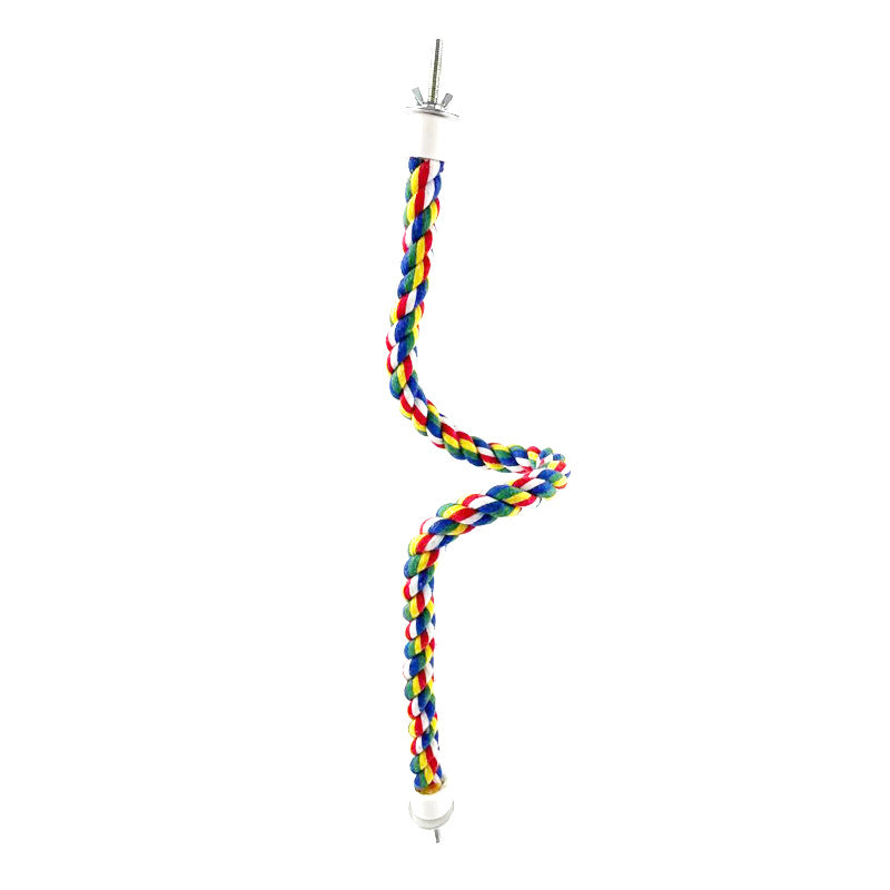 Colorful Rope Bird Stand Parrot Toy Climbing Ladder