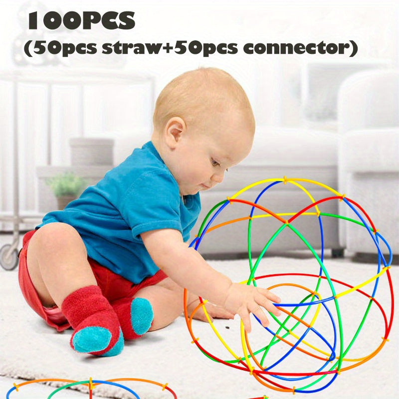 Straw Builder Toy Set for Indoor and Outdoor Play