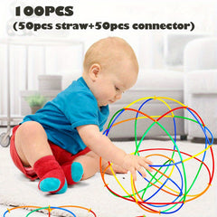 Straw Builder Toy Set for Indoor and Outdoor Play