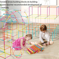 Straw Builder Toy Set for Indoor and Outdoor Play