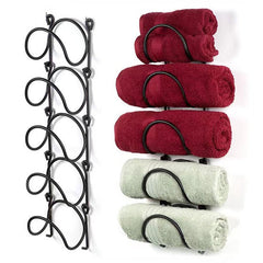 Wall Mounted Towel Rack Bathroom Organizer