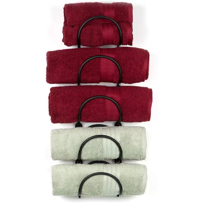 Wall Mounted Towel Rack Bathroom Organizer