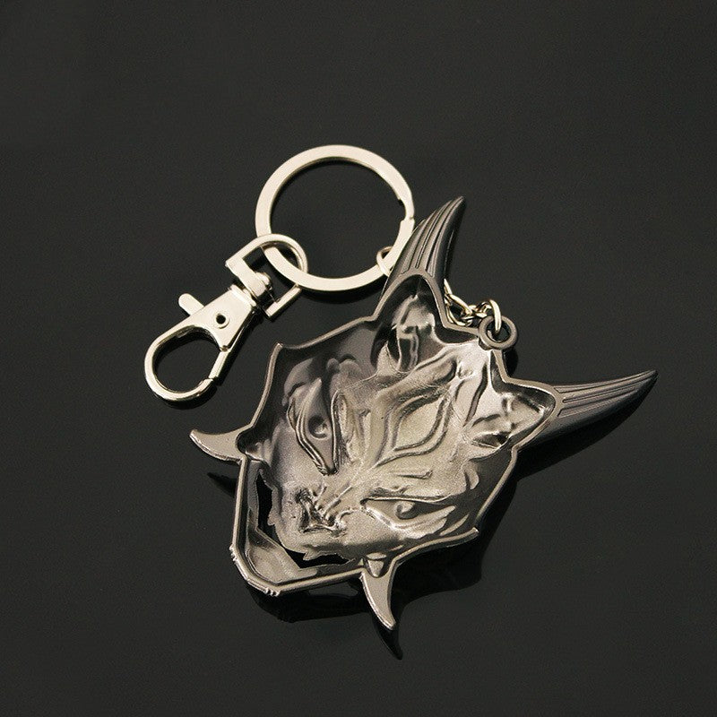 Metal Mask Model Keychain Creative Key Chain Key Ring Pendant Gift
