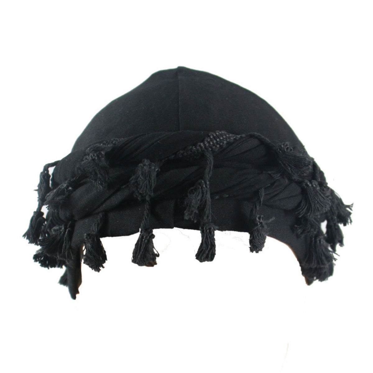 Vintage Twist Head Wraps Turban for Men Durag Tassel
