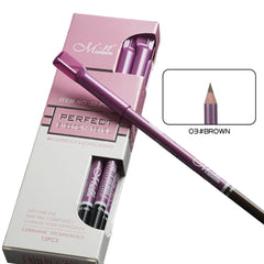 12pcs Waterproof Eyebrow Pencil Set with Brush and Comb
