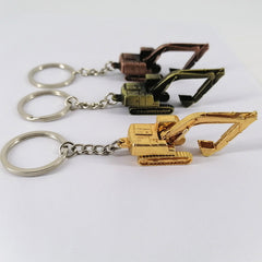Alloy 3D Digging Machine Key Chain Gift