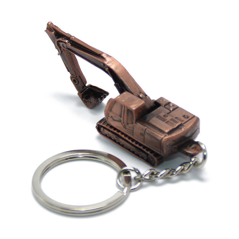 Alloy 3D Digging Machine Key Chain Gift