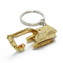 Alloy 3D Digging Machine Key Chain Gift
