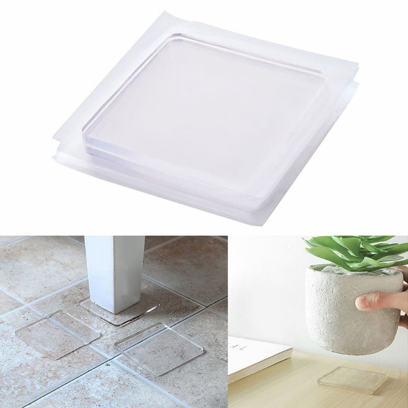 4pcs Transparent Washing Machine Pad Anti Vibration Shock Absorbing Non Slip