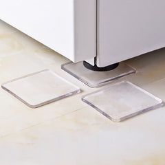 4pcs Transparent Washing Machine Pad Anti Vibration Shock Absorbing Non Slip