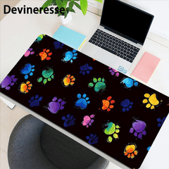 Animal Paw Prints Desk Mat - Large Gaming Mouse Pad