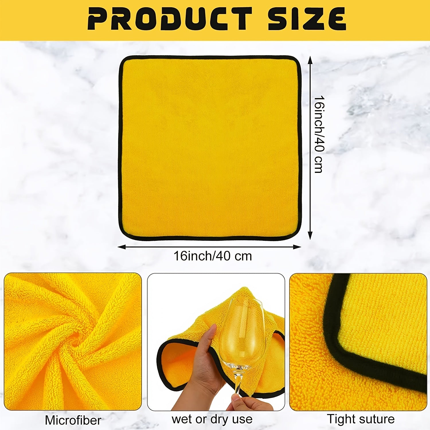 Ultra Plush Microfiber Towels for Car & Boat Washing - Home Cleaning Cloths