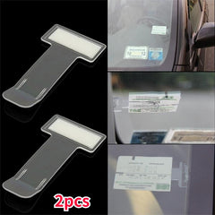 2pcs Car Parking Ticket Clip Bill Holder Organizer
