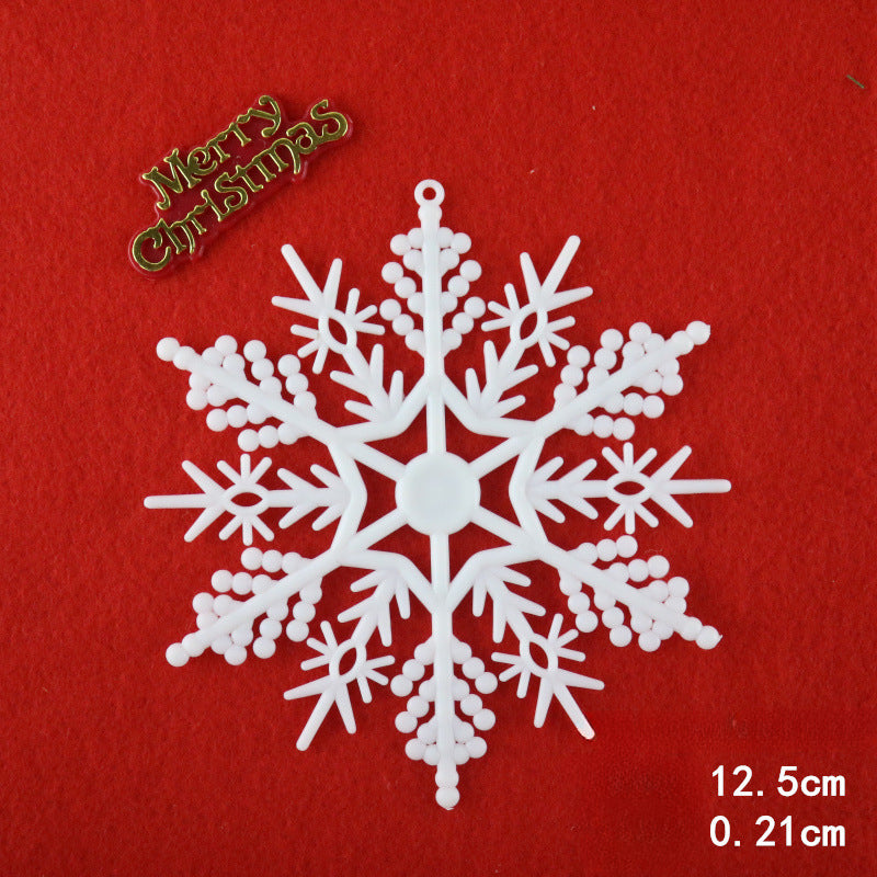 Christmas Plastic Glitter Snowflakes for Holiday and Room Decor