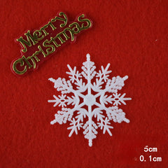 Christmas Plastic Glitter Snowflakes for Holiday and Room Decor