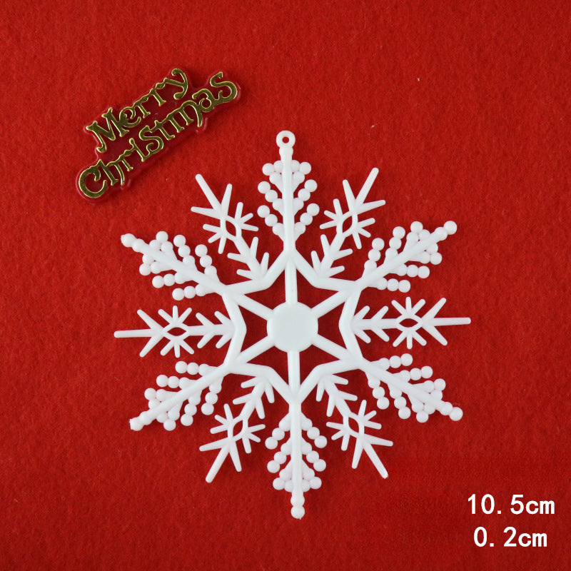 Christmas Plastic Glitter Snowflakes for Holiday and Room Decor