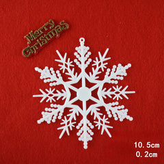 Christmas Plastic Glitter Snowflakes for Holiday and Room Decor