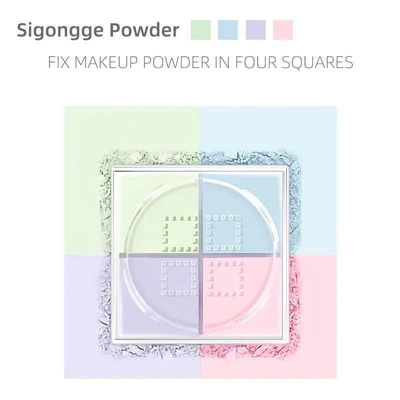 4 Grid Setting Powder Long Lasting Waterproof Face Contouring