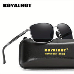 RoyalHot Square Metal Alloy Polarized Sunglasses
