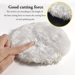 5pc Car Polishing Pad Set Paint Waxing Care Wool Polishing Wheel Tool