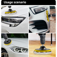 5pc Car Polishing Pad Set Paint Waxing Care Wool Polishing Wheel Tool