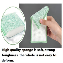 3pcs Bamboo Fiber Double Sided Sponge Towel for Kitchen Cleaning